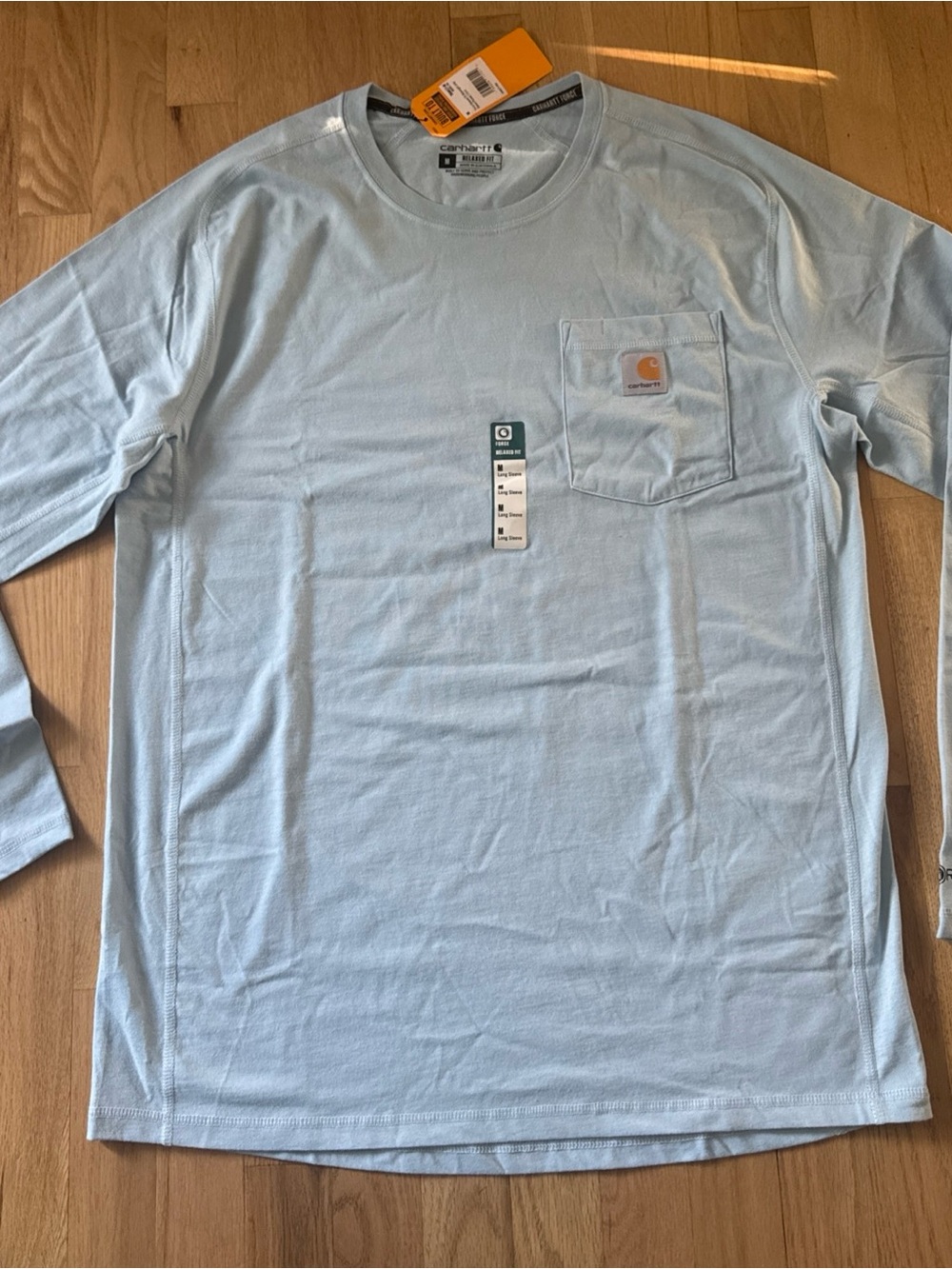 Carhartt Light Blue Long-Sleeve Pocket Tee